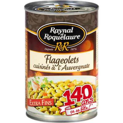 Flageolets cuisinés à l'Auvergnate, Raynal et Roquelaure (410 g)