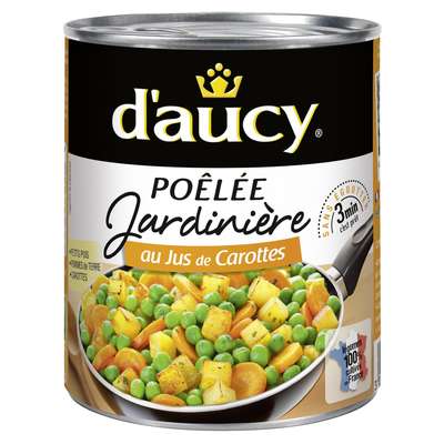 Légumes cuisinés jardinière au jus de carottes, d'Aucy (580 g)