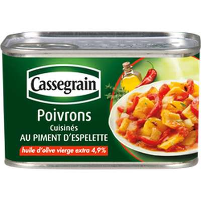 Poivrons cuisinés au piment d'Espelette, Cassegrain (375 g)