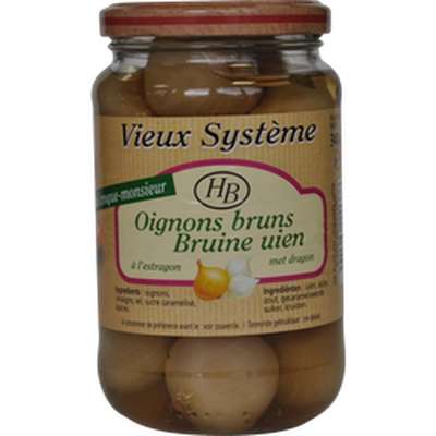 Oignons bruns au vinaigre, Vieux Système (370 ml)