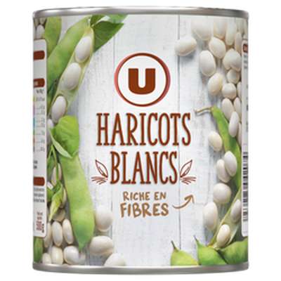 Haricots blancs préparés, U (500 g)