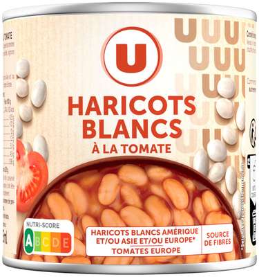 Haricots blancs tomate, U (400 g)