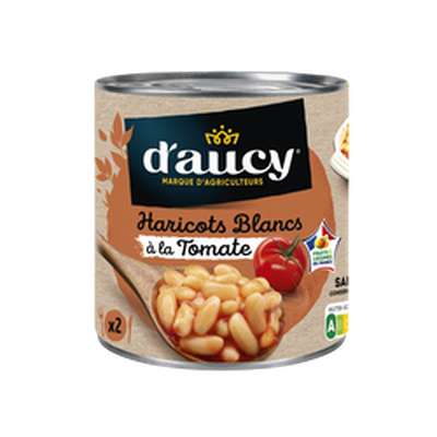 Haricots blancs à la tomate, d'Aucy (400 g)
