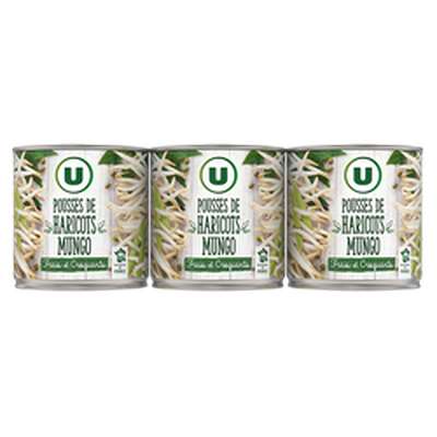 Pousses de haricots Mungo, U (3 x 90 g)