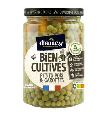 Petits pois et carottes, d'Aucy (250 g)