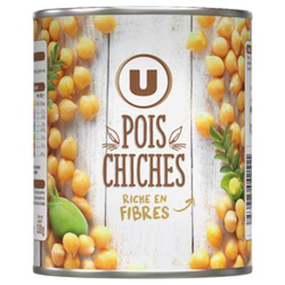 Pois chiches, U (800 g / poids net égoutté 530 g)