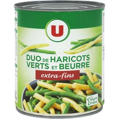 Duo de haricots verts et beurre extra-fins, U (455 g)