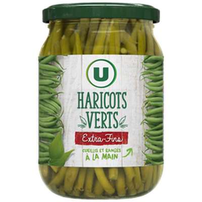Haricots verts extra fins récoltés à la main, U (345 g)