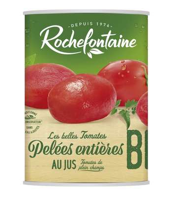 Tomates pelées BIO, Rochefontaine (480 g)