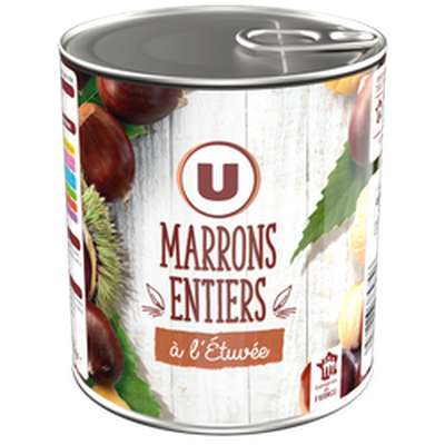 Marrons entiers à l'étuvée, U (510 g)