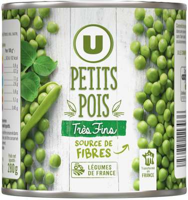 Petits pois très fins, U (280 g)
