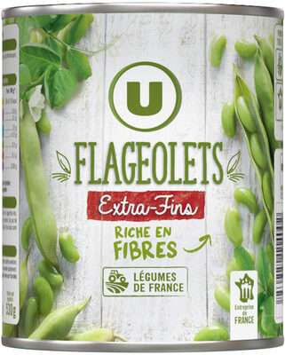 Flageolets verts extra-fins, U (530 g)