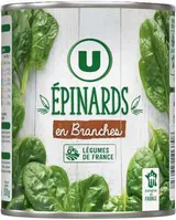 Epinards en branches, U (530 g)