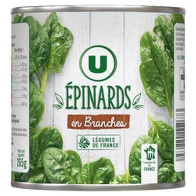 Epinards en branches, U (265 g)