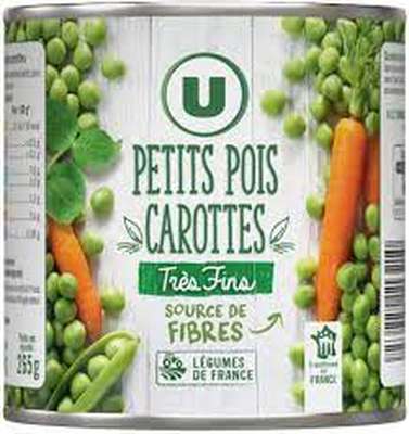 Petits pois carottes très fins, U (265 g)