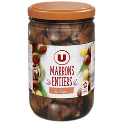Marrons entiers à sec, U (420 g)