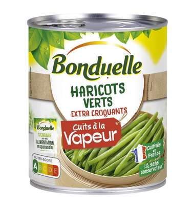 Haricots verts cuisson vapeur, Bonduelle (440 g)