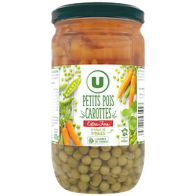 Petits pois et carottes extra-fins, U (420 g)