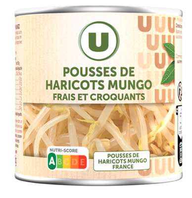 Pousses de haricots mungo, U (180 g)
