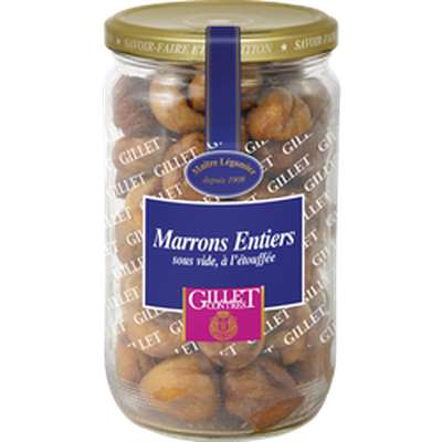 Marrons entiers sous vide à l'étouffée, Gillet Contres (420 g)