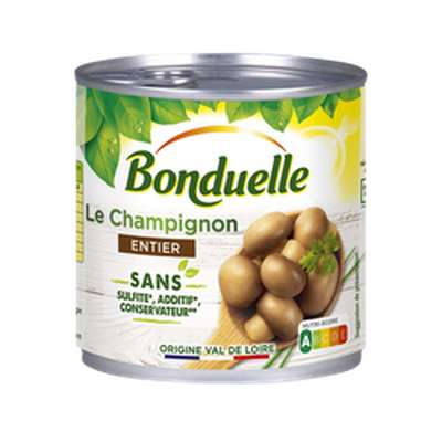 Champignons entiers sans sulfites, Bonduelle (230 g)