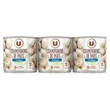 Champignons de Paris entiers au naturel, U (3 x 115 g)