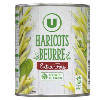 Haricots beurre extra-fins, U (440 g)