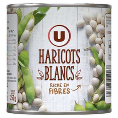 Haricots blancs préparés, U (250 g)
