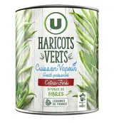 Haricots verts extra fins cuisson vapeur, U (440 g)