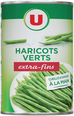 Haricots verts extra-fins cueillis et rangés à la main, U (220 g)