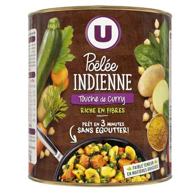 Légumes cuisinés pôélée Indienne, U (580 g)