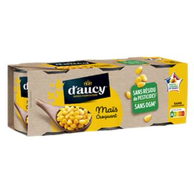 Maïs croquant sans résidu de pesticides, d'Aucy (3 x 140 g)