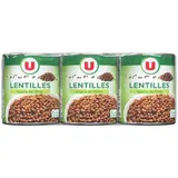 Lentilles, U (3 x 130 g)