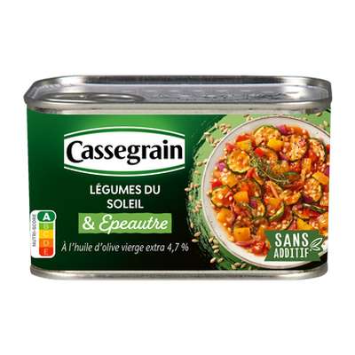 Légumes du soleil et épeautre, Cassegrain (375 g)