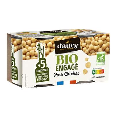Pois chiches BIO, D'Aucy (2 x 130 g)