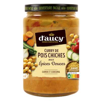 Curry de pois chiches aux épices douces, D'Aucy (380 g)