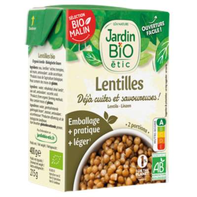 Lentilles BIO, Jardin Bio   (400 g)