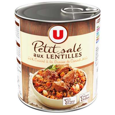 Petit salé aux lentilles, U (840 g)
