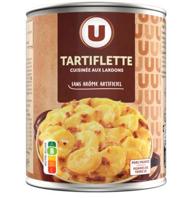 Tartiflette cuisinée aux lardons, U (800 g)
