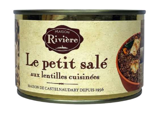 Petit salé aux lentilles cuisinées, Maison Rivière (420 g)