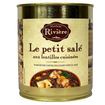 Petit salé aux lentilles cuisinées, Maison Rivière (840 g)