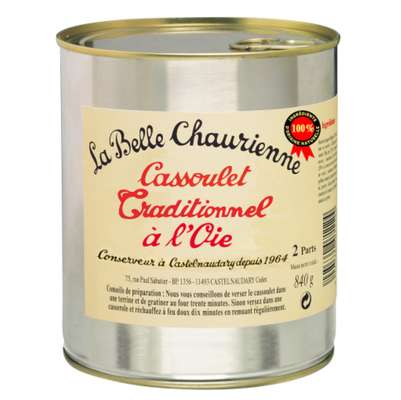 Cassoulet au confit d'oie, La belle Chaurienne (840g)