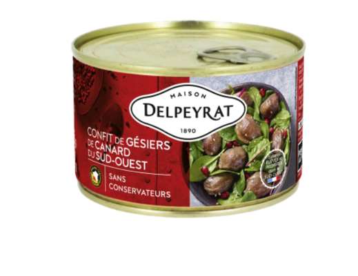 Confits de gésiers de canard IGP Sud-Ouest, Delpeyrat (385 g)