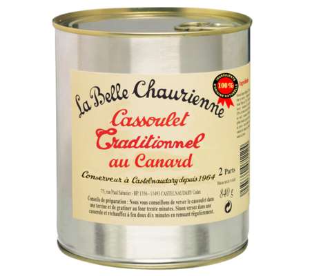 Cassoulet traditionnel au canard, La Belle Chaurienne (840g)