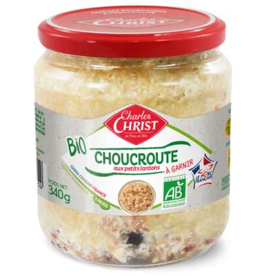 Choucroute aux petits lardons BIO, Charles Christ (340 g)