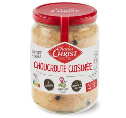 Choucroute cuisinée à la graisse de canard, Charles Christ (790 g)
