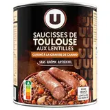 Saucisses de Toulouse aux lentilles, U (840 g)