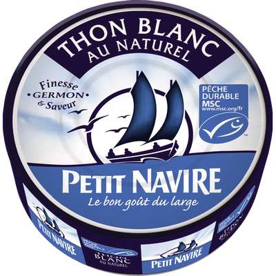 Thon blanc au naturel pêche durable, Petit Navire (112 g)