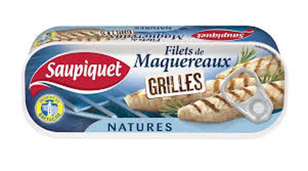 Filets de maquereaux grillés nature, Saupiquet (120 g)