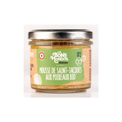 Mousse de St Jacques aux poireaux bio, Les Bons Moments  (90 g)